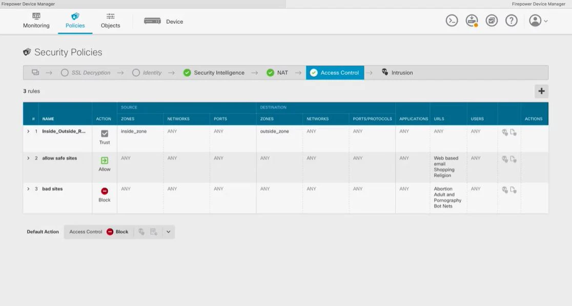 screenshot of Cisco Secure Firewall